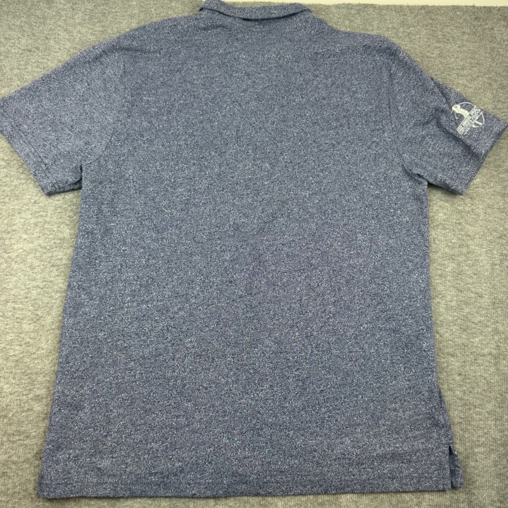 New Era Polo Shirt Mens Large Blue Heathered Short Sleeve Golf Tournament 2022